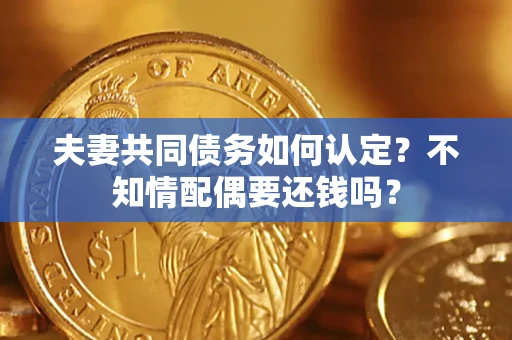 济南夫妻共同债务如何认定？不知情配偶要还钱吗？