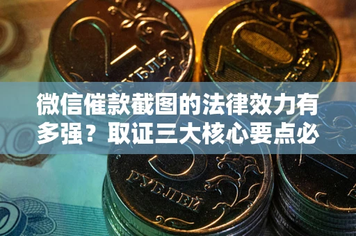 济南微信催款截图的法律效力有多强？取证三大核心要点必须知道！