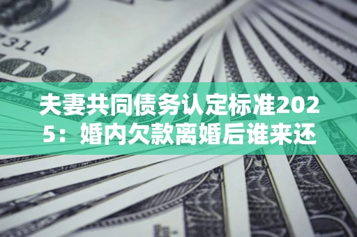 济南夫妻共同债务认定标准2025:婚内欠款离婚后谁来还? 济南夫妻共同债务认定标准2025:婚内欠款离婚后谁来还?