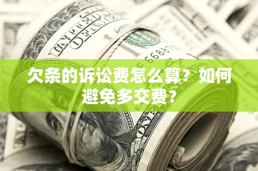 济南欠条的诉讼费怎么算？如何避免多交费？