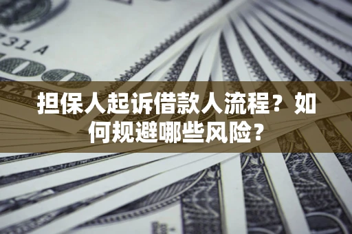济南担保人起诉借款人流程？如何规避哪些风险？
