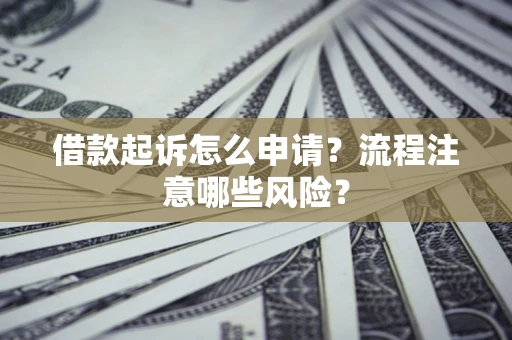 济南借款起诉怎么申请？流程注意哪些风险？